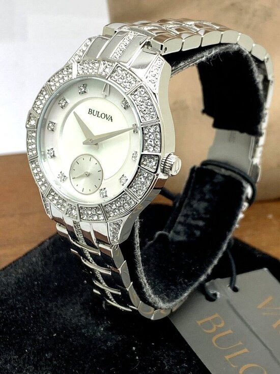 Bulova Women\'s Watch 96L291 Quartz White Mother of Pearl Dial Crystal Accent main image 9